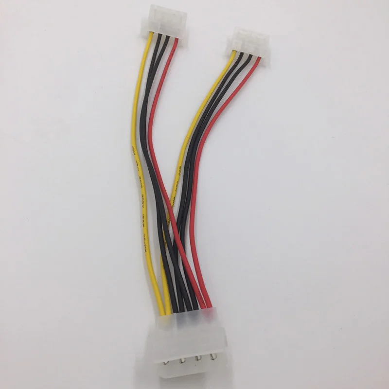 Power Splitter Cable Adaptor 4 Pin Molex Male Power To 2x IDE 4 Pin Female Y Splitter Extension Adapter Connector Cable 20cm