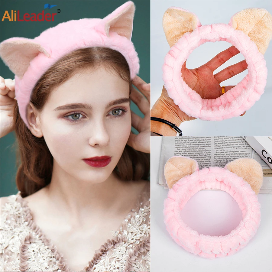 

Hair Band Women Facial Makeup Head Band Soft Coral Fleece Head Wraps For Shower Washing Face Spa Headband