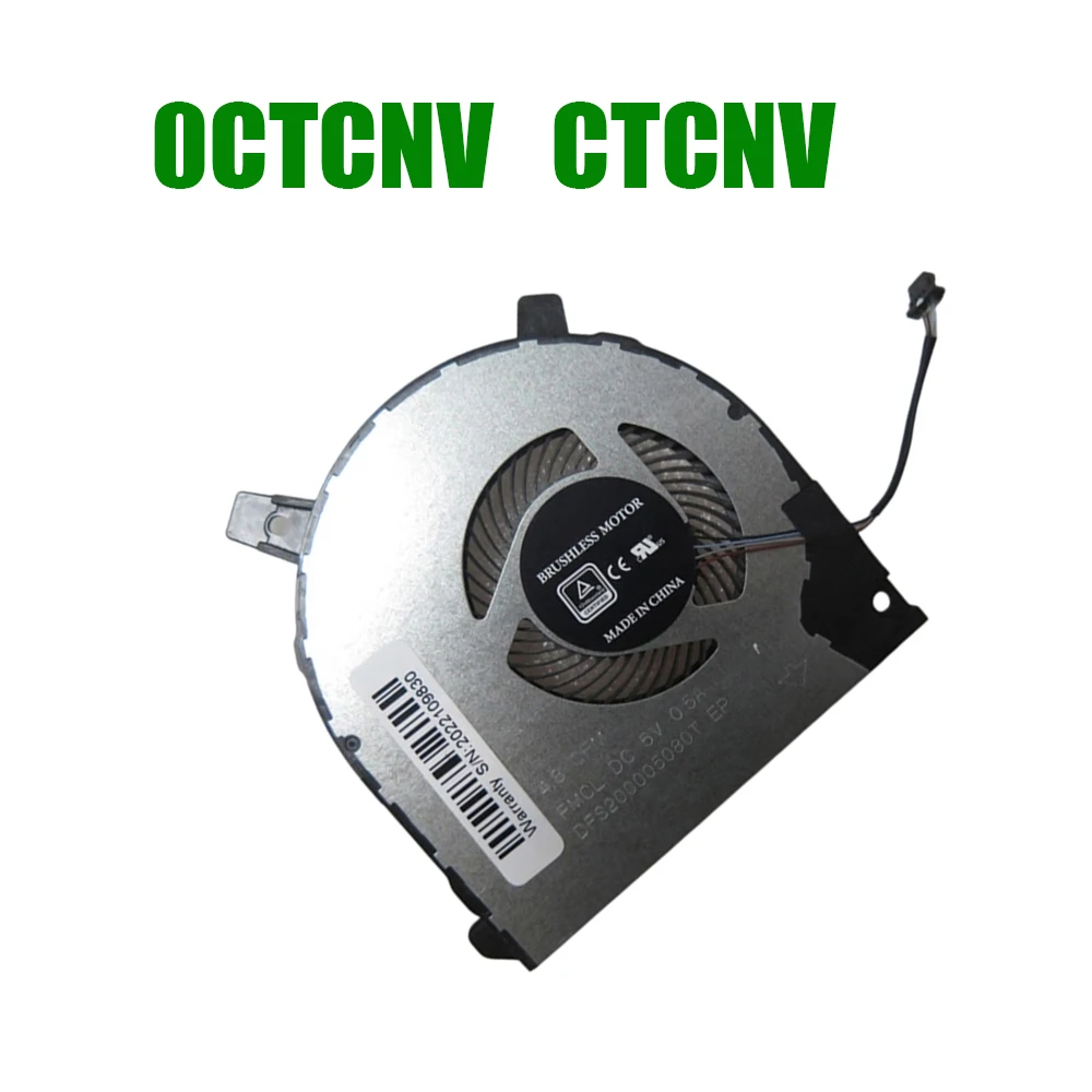 Ventilador de CPU para Notebook DELL Inspiron 15 7500 7506 2-em-1 0CTCNV CTCNV DFS200005080T FMCL 023.100JD.0011 DC5V 0.5A