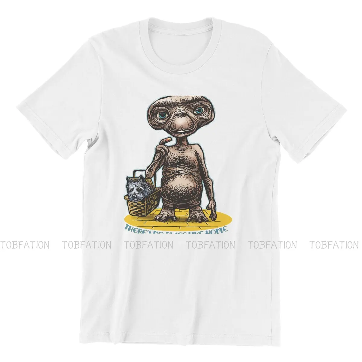 E.T. the Extra-Terrestrial Alien Film No Place Like Home T Shirt Men's Tees Summer Cotton Clothing Harajuku O-Neck TShirt