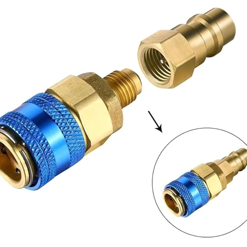 To R134a Conversion Air Conditioner Filling Valves Fittings Port Adapter Retrofits Quick Disconnect Couplers