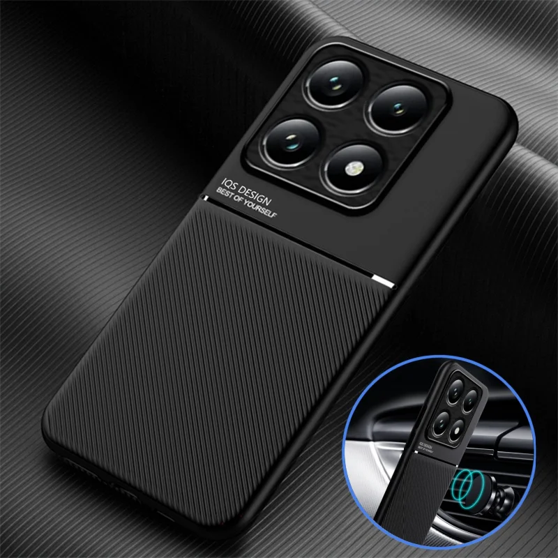 Leather Car Magnetic Holder Cover For Xiaomi 14T Pro 5G Soft TPU Silicone Phone Case For Mi 14T Mi14T Xiaomi14T 14 T Pro Funda