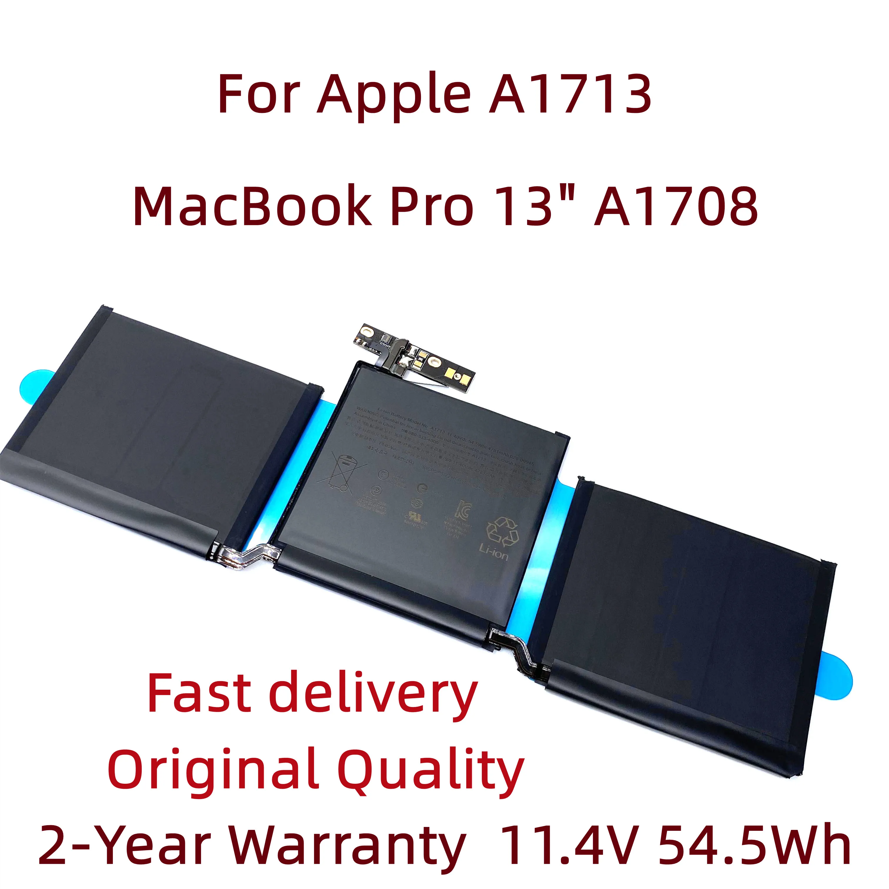 

Аккумулятор A1713 для ноутбуков Apple MacBook Pro 13 дюймов, A1708 2016 2017 EMC 2978 3164 020-00946 MLL42LL MPXQ2LL MLUQ2CH/A