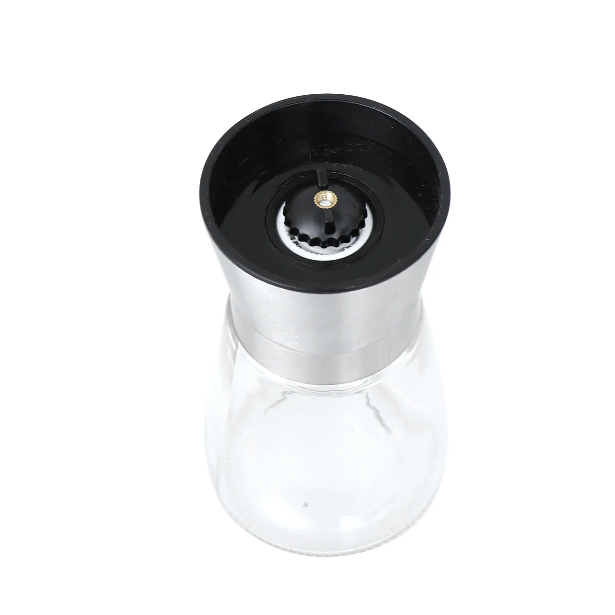 

Stainless Steel Pepper Grinder 180Ml Premium Salt Mill Handheld Moisture Resistant Clear Body Refill Indicator Thickened
