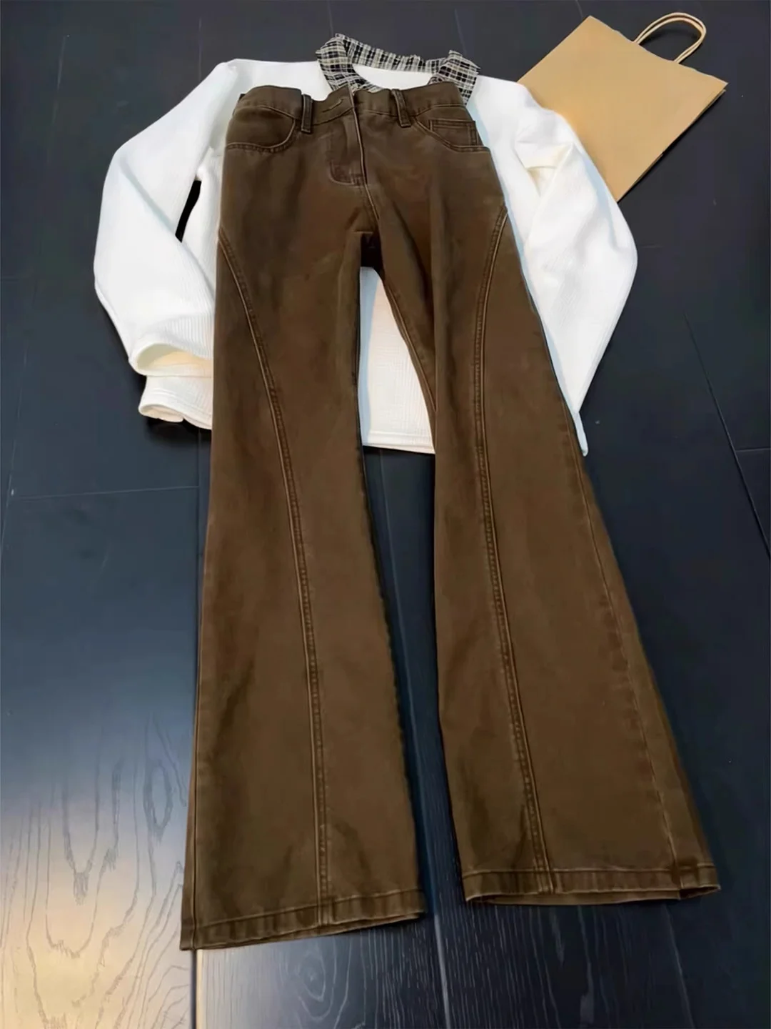 

Мужские джинсы Cleanfit American Slim Fit, коричневые, зауженные, весенние, прямые, с легким клешем, средняя посадка, из денима