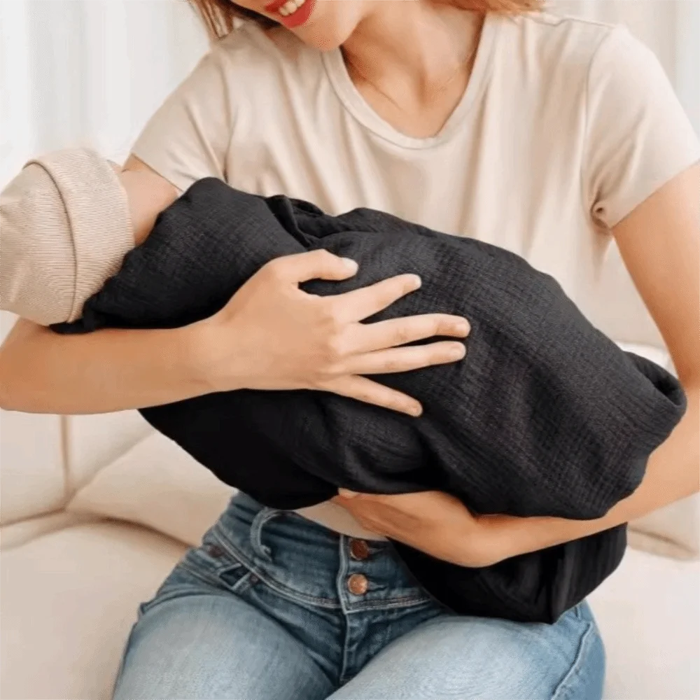 Solid Color Maternal Nursing Covers Comfortable Soft Feeding Clothes 2 in 1 Stroller Blanket Breastfeeding Blanket