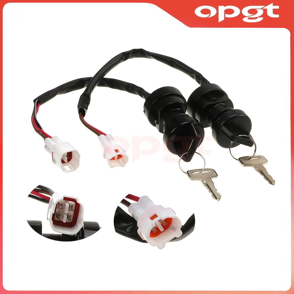 OPGT Ignition Key Switch Fit For Yamaha YFM350 Raptor 50 80 Big Bear 350 Warrior Banshee 350 YFZ350 350 Grizzly YFM700 Kodiak YF view 2