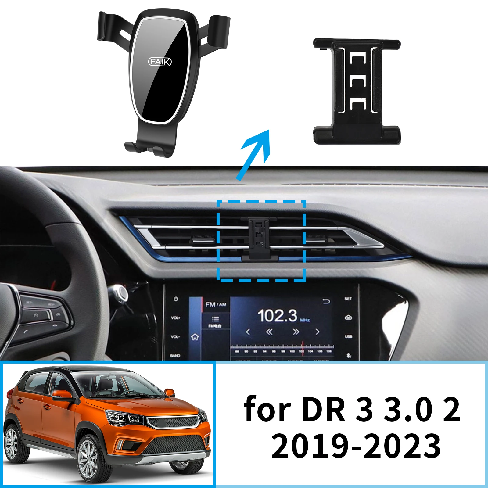 

Car Mobile Phone Holder GPS Bracket for Chery Tiggo 2 DR 3 3.0 2018 2019 2020 2021 2022 2023 Navigation Stand Auto Accessories