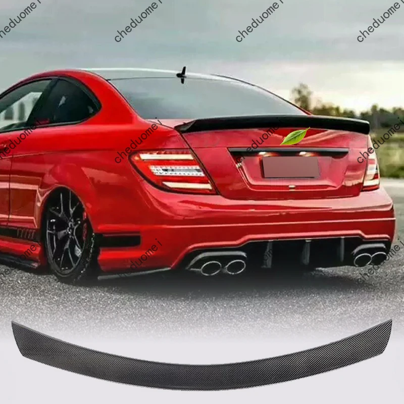 For 2007-2014 Premium Bespoke Mercedes Benz C-Class W204 2-door C180 C200 C220 C260 C300 C63 Carbon Fiber Rear Trunk Lid Spoiler