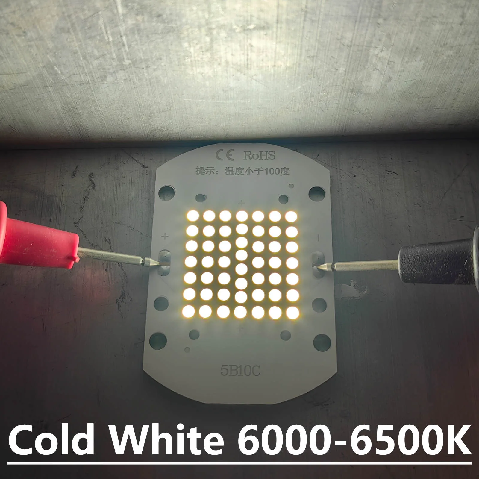 LED Floodlight PCB 50W SMD3030 DC30-32V 1350-1450mA 5500LM LED Lamp LED PCB Board Aluminum Plate For LED Cold White 6000-6500K