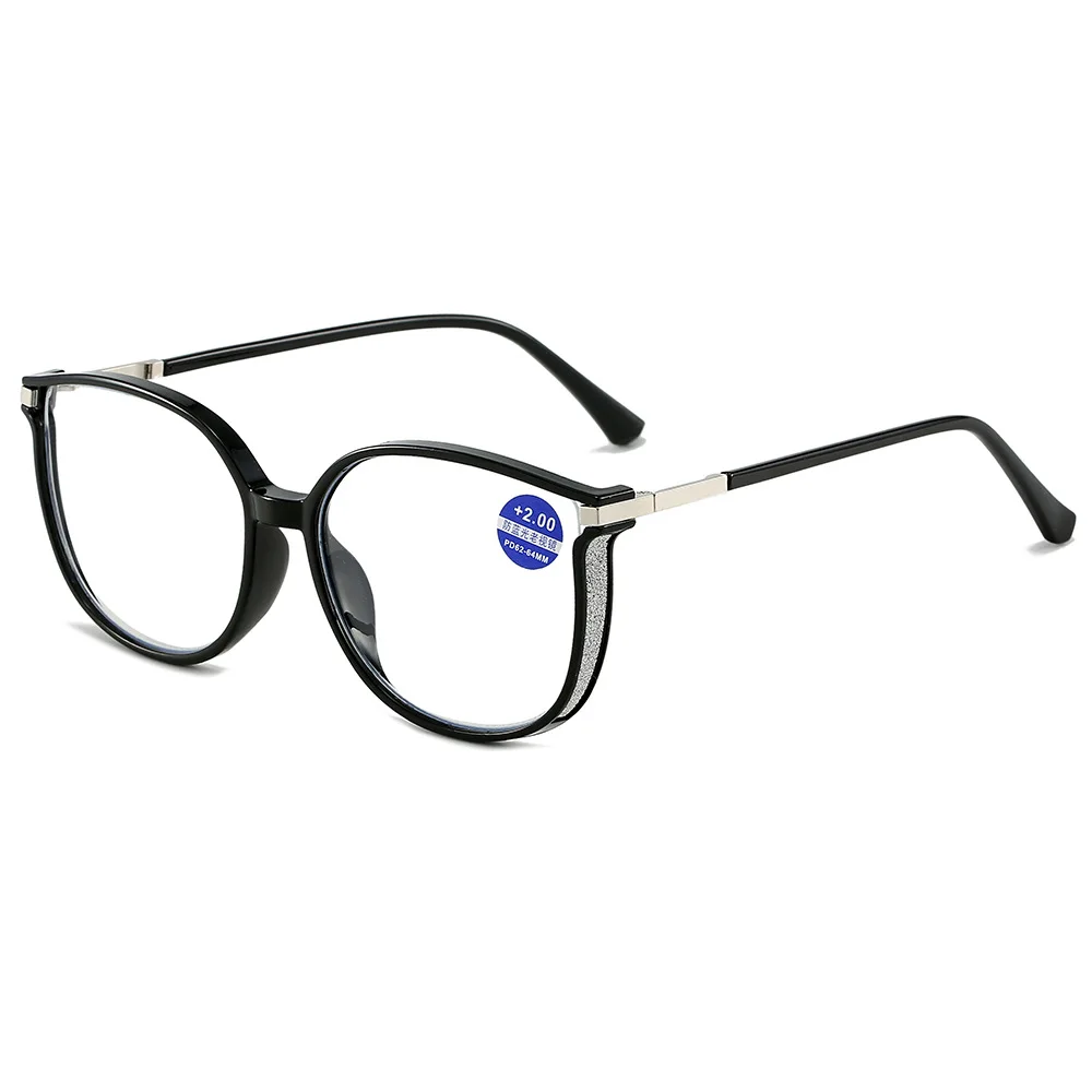 New Reading Glasses Holiday Camping Retro Design Anti Blue Light Prescription Glasses Fashionable Exquisite Large Frame Eyeglass