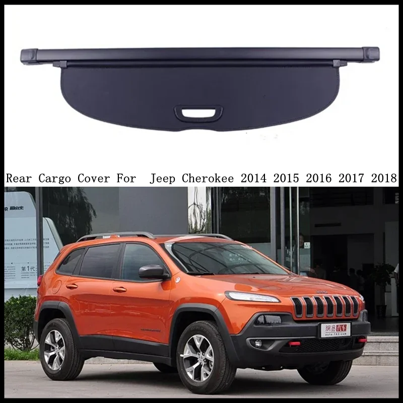 Rear Cargo Cover For Jeep Cherokee 2014 2015 2016 2017 2018 Privacy Trunk Screen Security Shield Shade Modification Parts