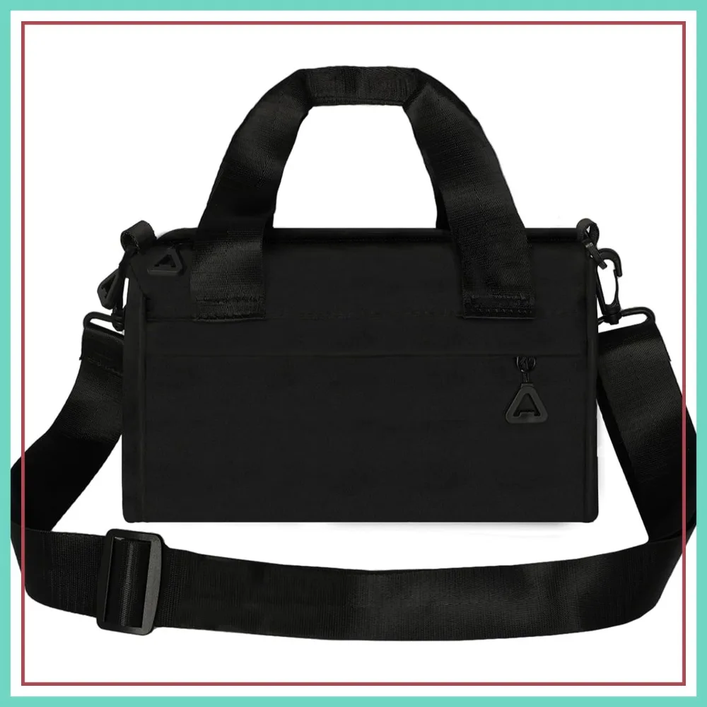 

Mini Gym Bag, Small Duffle with Detachable Strap, Portable Fitness Shoulder Bag for Travel (Black)