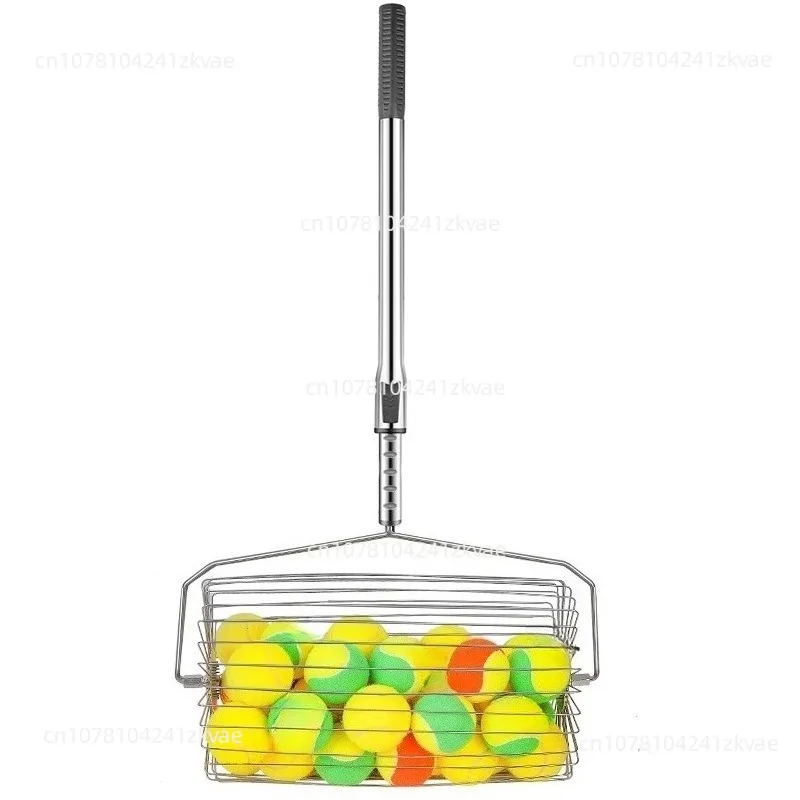 Tennis Ball RetrieverCollector Drum Ping Pong  Picker Adjustable Length Telescopic Ball Retriever Frame