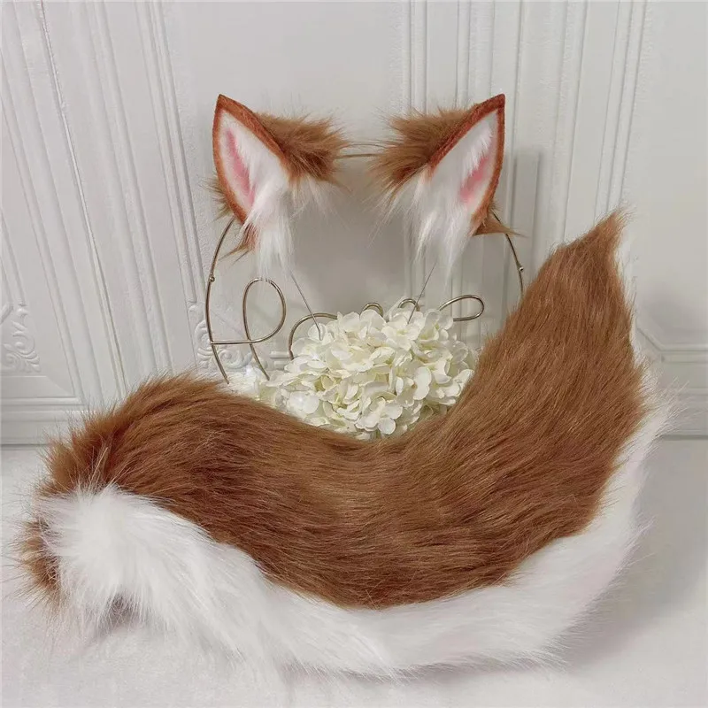 

New Cosplay Fox Ears Hairhoop Headwear Simulation Anime Halloween Activity Party Role Play Prop