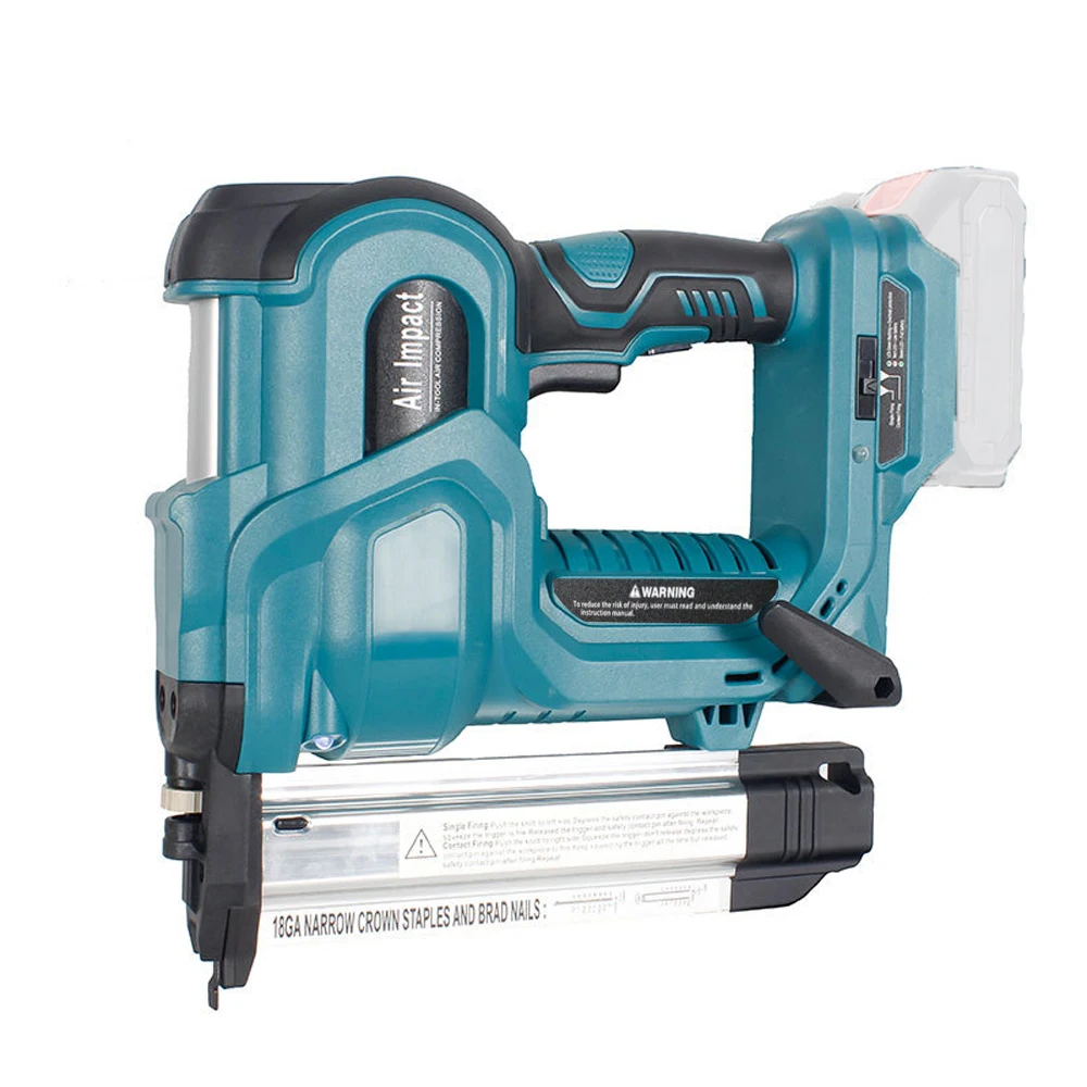 Electric Nailing Machine Cordless Nailing Machine Electric Stapler with 32mm and 50mm Nails Electric Nailer blue red