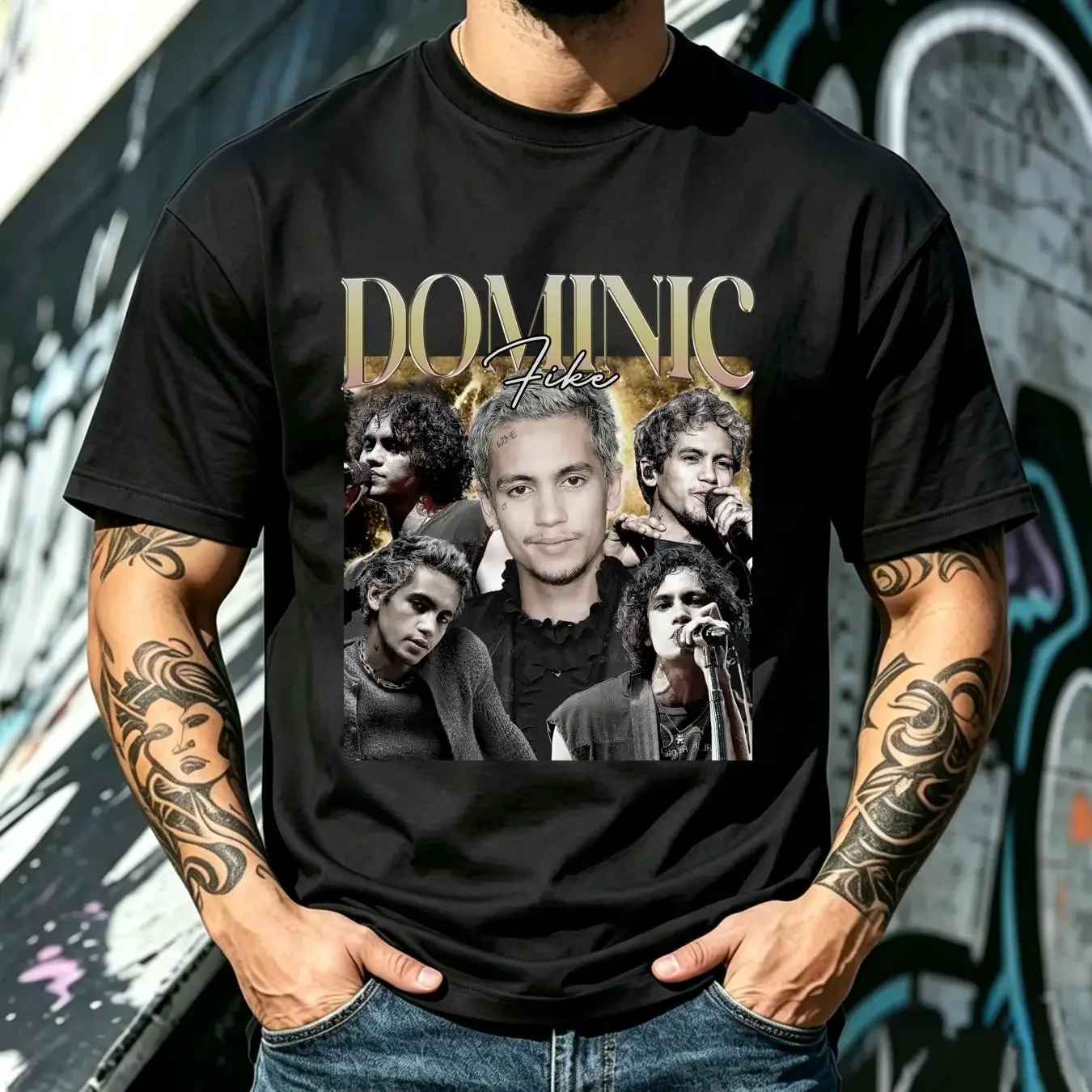 washed T Shirt Classic Dominic Fike Cool New Popular Men S 5XL 4D19 long or short sleeves vintage Washed Breathable Stretched