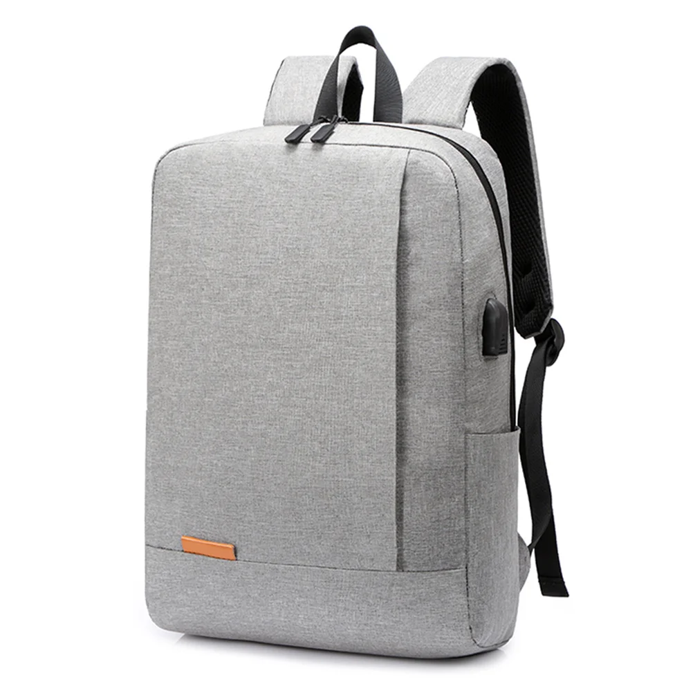 1Pcs USB Student Backpack Casual Schoolbag Large Capacity Unisex Laptop Bag Waterproof Oxford Cloth Daypack Adjustable Straps