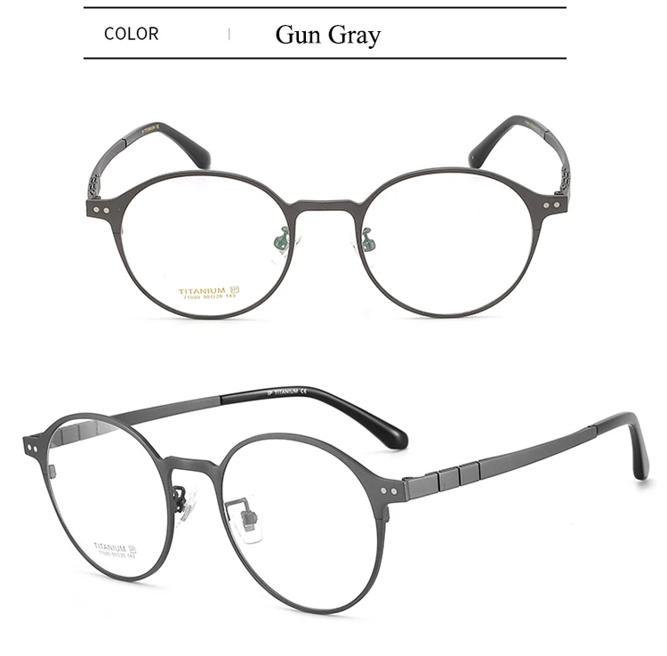 Bclear Titan Brille Rahmen Männer Frauen Retro runde verschreibung pflicht ige Brillen fassungen Mode Myopie optische Brillen Konservierung mittel – Detail 10