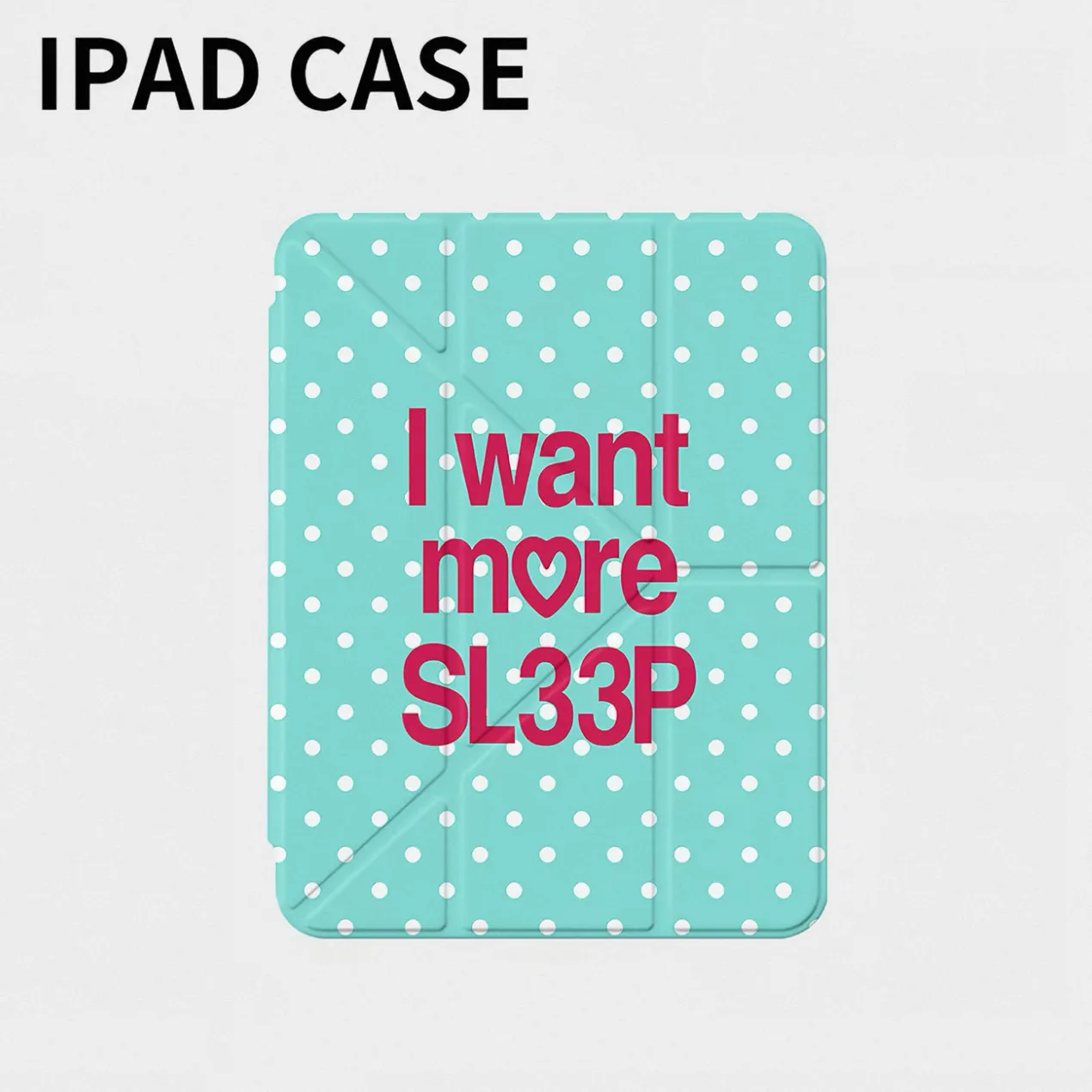 Creative Polka Dot Korea Ins Exquisite Vintage Cute For iPad Case iPad 10 9 8 7 Air 5 4 3 2 Pro 11 Mini Y-Fold Tri Fold Cover