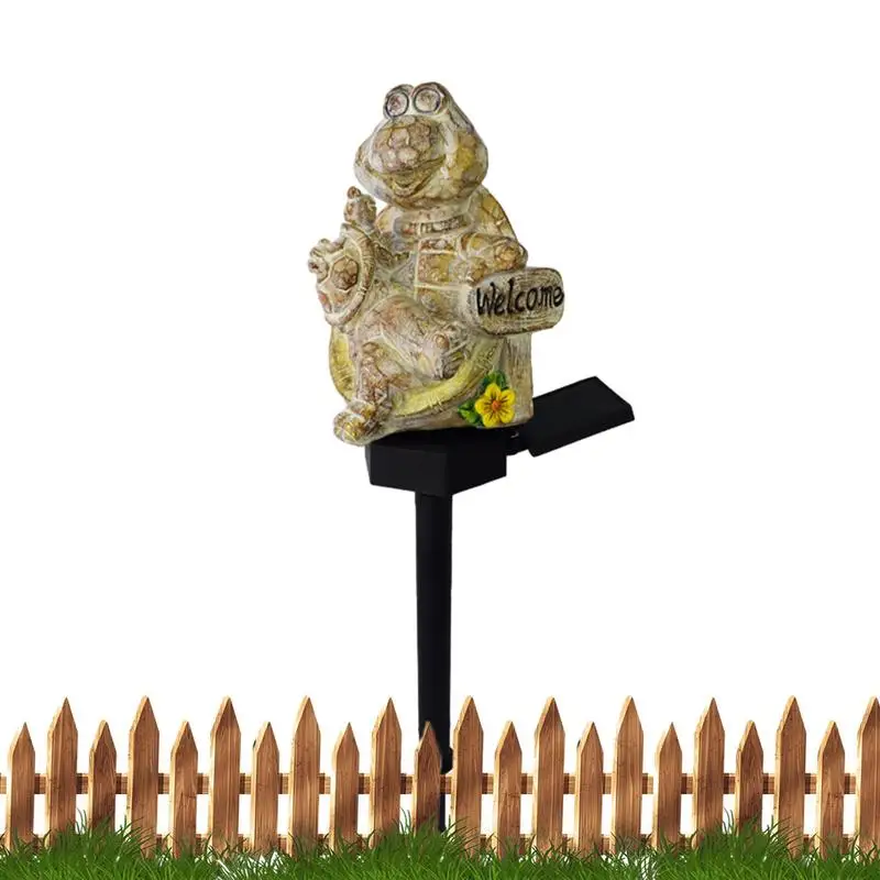 

Sea Turtle Solar Yard Stake Resin Solar Powered Stake Lights For Garden Engraved Animal Statue Waterproof Solar Landscape Lights