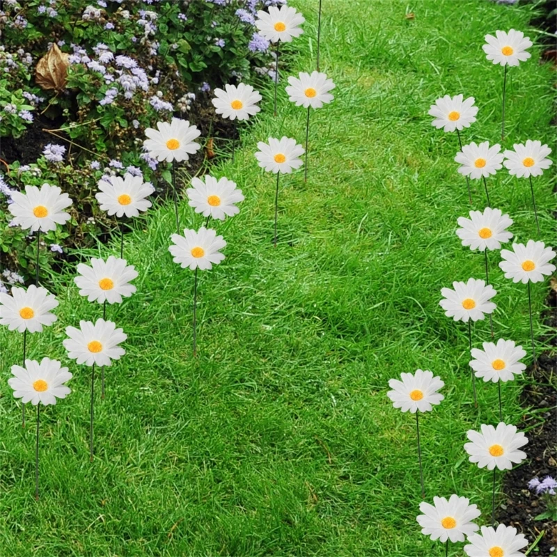 20 pz. Interni Esterni Pali da giardino Decorazione Fiore Cortile Pali Prato Pathway Ornamenti Bastone per vaso