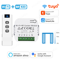 WiFi RF433 Smart Curtain Switch Tuya Electric Rolling Shutter Blind Controllers APP Remote Smart Life App for Alexa Google Home