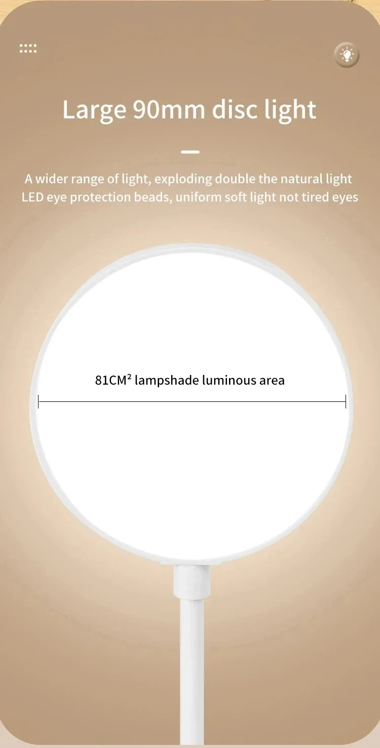 Led Table Lamp USB Rechargeable Night Light With Folding Clamp Study Stand Read Lamp Touch 3 Modes Dimming Eye Protection Light