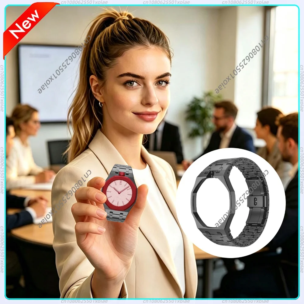 Stainless Steel Replacement Watch Band For X Royal Pop Modern Integrated Bracelet Look Secure Folding Clasp Design