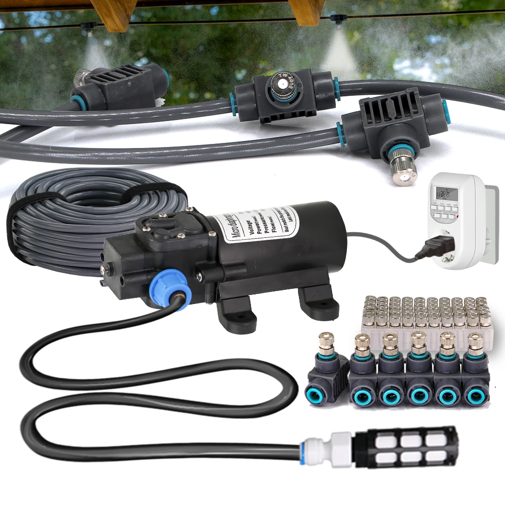 

45W 0.5MM Garden Irrigation Cooling Watering System Fine Atomization Sprayer Micro Adjustable Outdoor Humidification Supplies