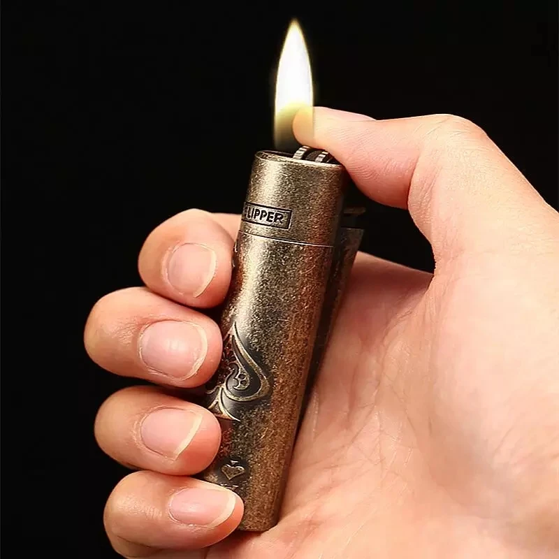 Classic Vintage Spanish Clipper Lighter Metal Wheel Igniter CMP11 Large Clipper Lighter Smoking Gadget for Men Gift Box Original