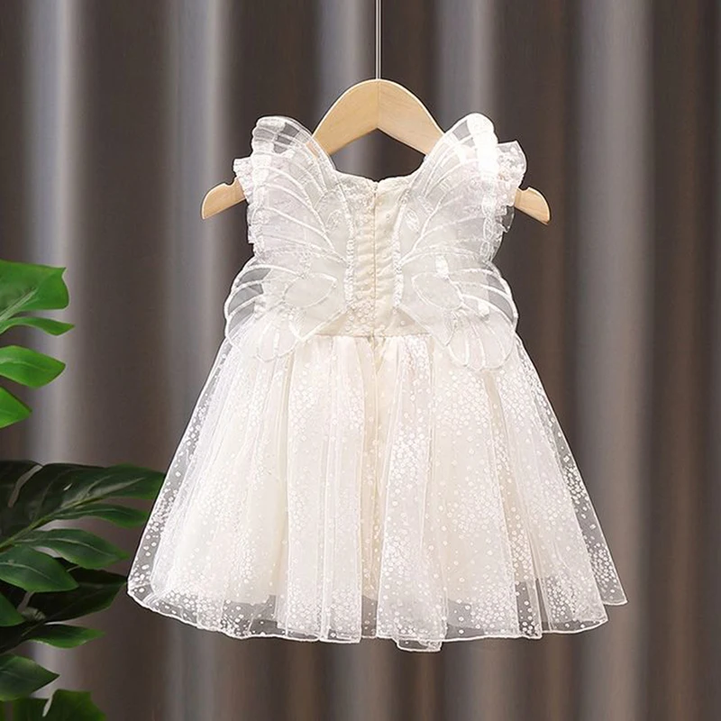 

Baby Girls Dress for Summer Dot Print Vestidos Wedding Party Kids Dresses for Girls Tulle Princess Children's Dresses