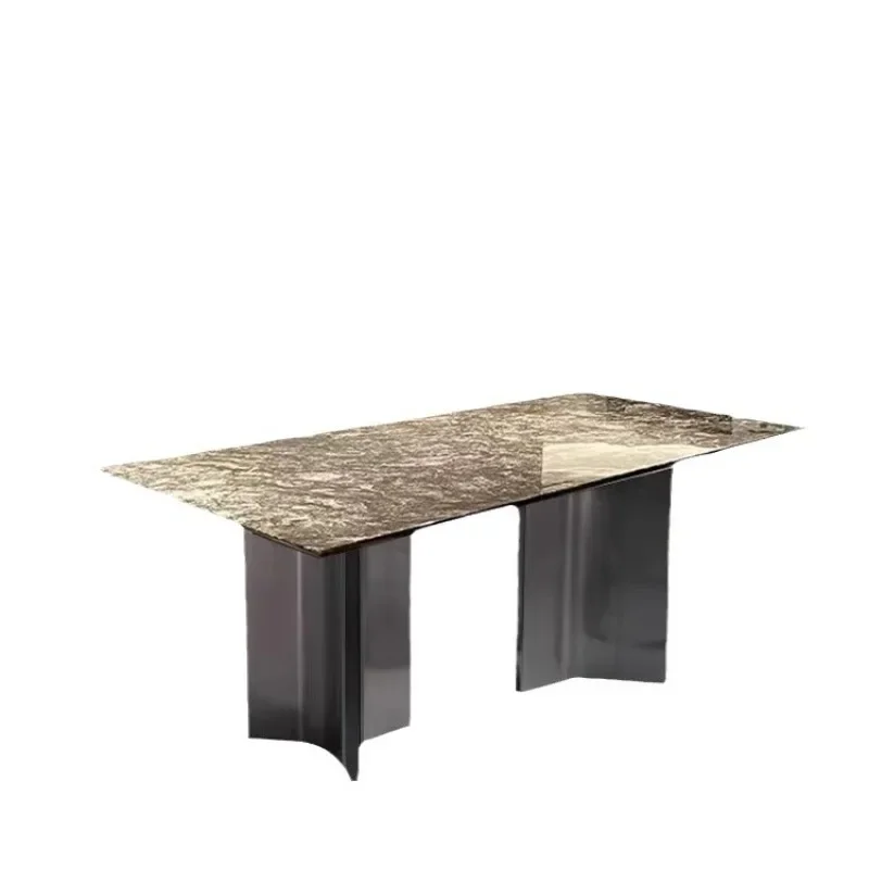 

High-end Italian natural luxury stone home modern rectangular dining table