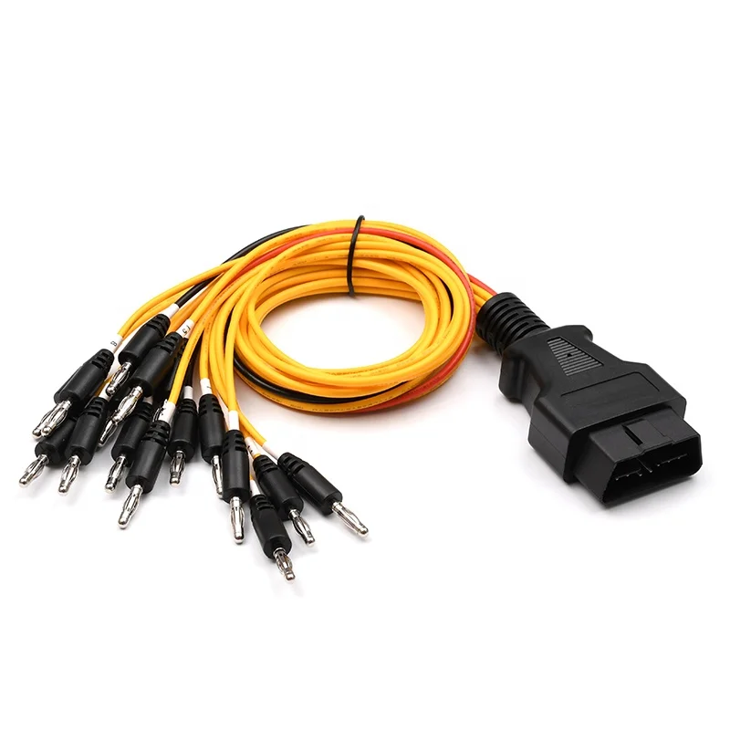 OEM ODM Manufacturer 16Pin OBD2 to Banana Connector Diagnostic Adapter Cable