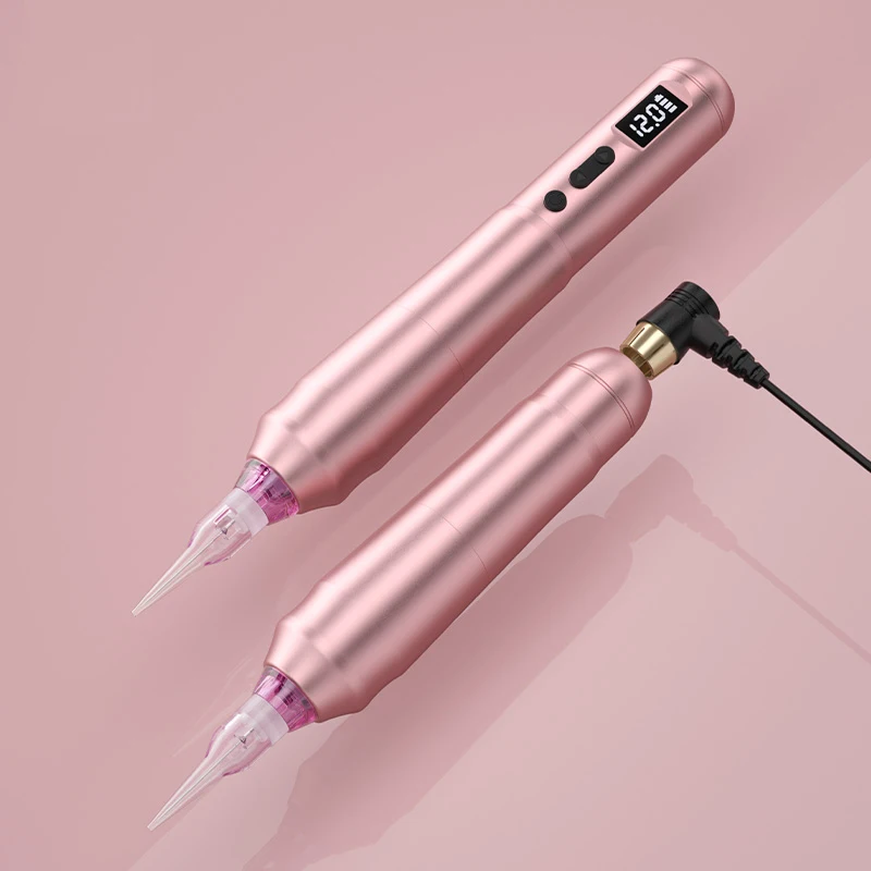 قابل للتعديل الوشم وآلة تجميل دائم 2.0-4.0 مللي متر السكتة الدماغية السلكية اللاسلكية وضع مزدوج قلم الوشم كأس جوفاء المحرك لجسم الفنان #2