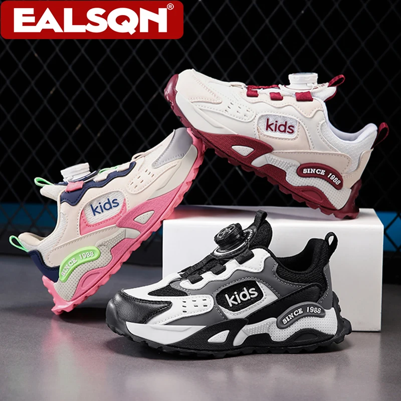 

Детские кроссовки для девочек с вращающейся застежкой, летние дышащие повседневные спортивные туфли для тенниса, для мальчиков и девочек, для прогулок на улице