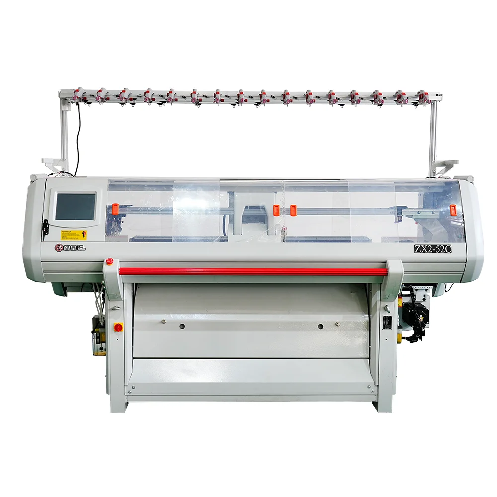52 Inch Sweater Knitting Machine Stable Performance Dual System Automatic Computerized Flat Knitting Machine