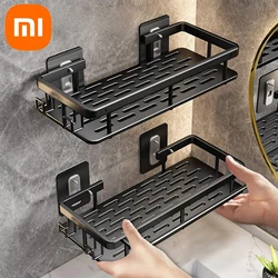 Xiaomi Bathroom Shelf No Drill Wall Mounted Shower Corner Rack Toilet Storage Rack Aluminum Bathroom Kitchen Accessories Shelf