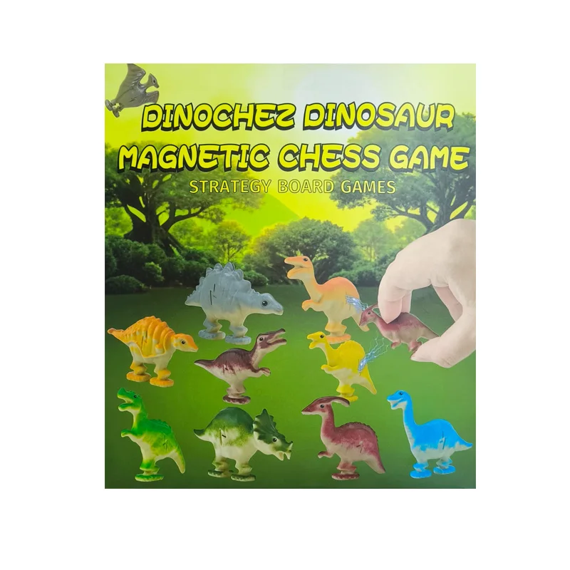 Dinosaur Magnetic Chess Game Toys Magnetic Board Strategy Puzzle Game for Kids Adults Party Camping Travel Board Games