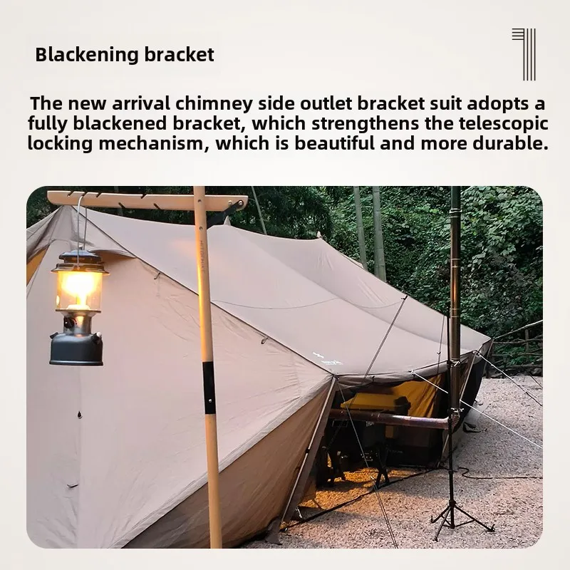 Outdoor Camping Chimney Side Out Bracket Set Installation-free Firewood Stove Chimney Fixing Bracket Set New