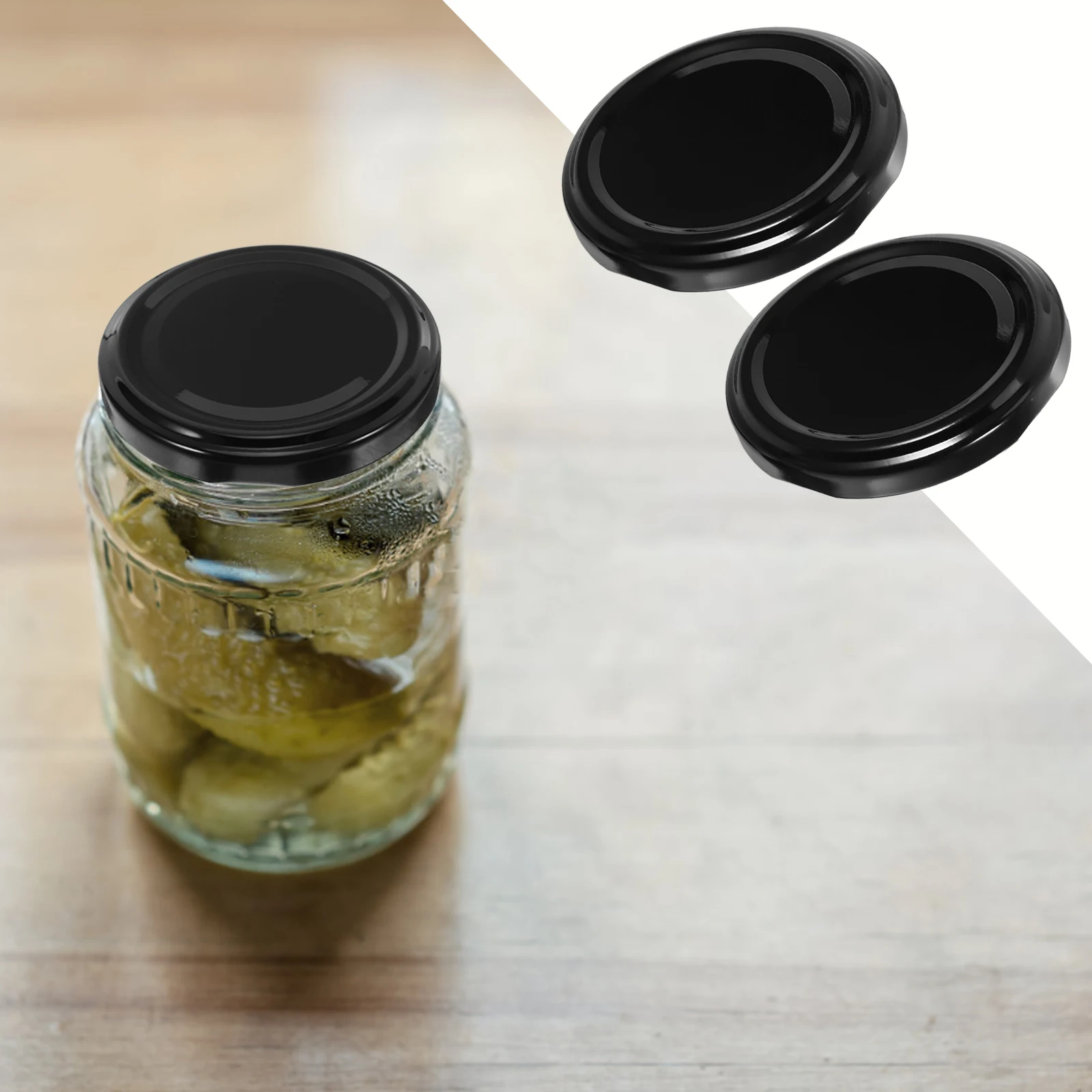 50pcs Mason Jar Lids Airtight Jar Lids Tinplate Lid Airtight Sealing Caps Glass Jar Covers Reusable Lids For Jam Pickles 6.6cm