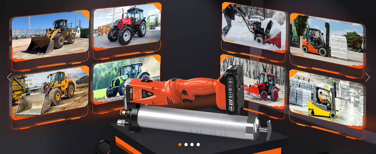 TaskStar 10000PSI Kabelloser Elektrischer Fettpresser 39,4 Zoll Schlauch Automatischer 2-in-1 Fettpresser für Landwirtschaft Werkstatt Schwere Maschinenwartung – Detail 10
