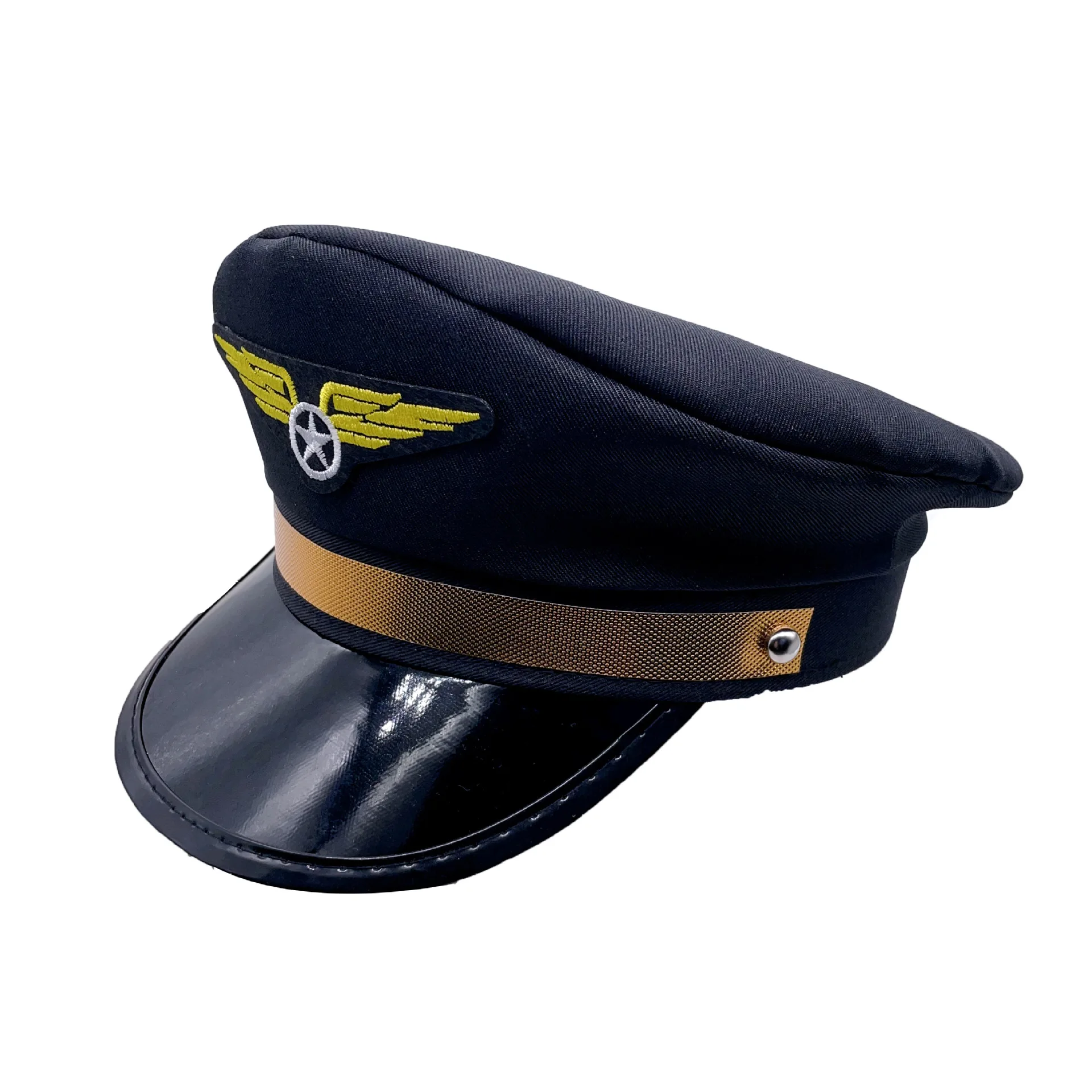 Military Hat Army Peaked Captain flight cap fun party sun protection shade adjustable adult flight attendant accessories 8M169