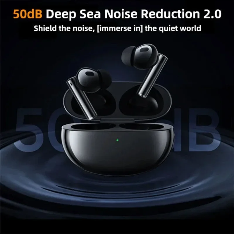 Realme Buds Air 5 Pro Earphones Wireless Bluetooth 5.3 Headphones TWS Active Noise Reduction Earbuds Hifi LDAC Headset Gaming