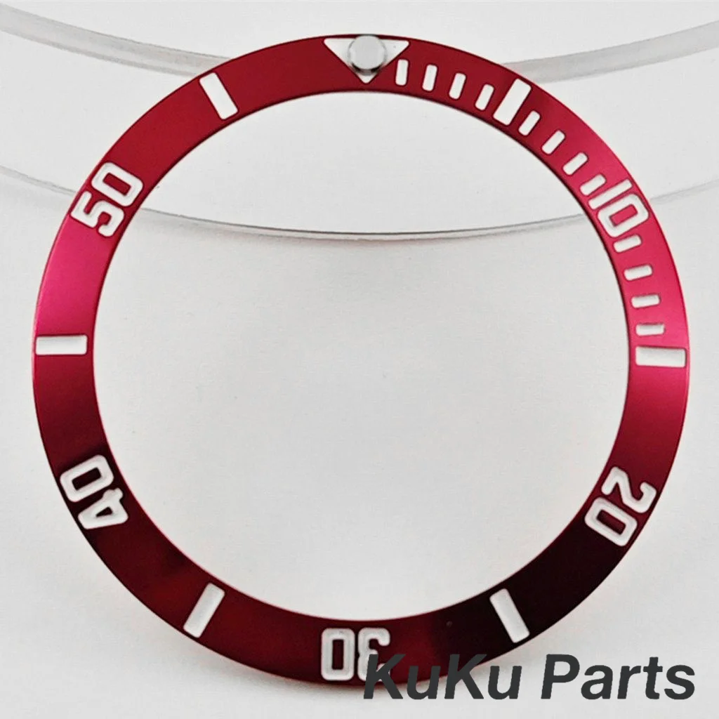 38 مللي متر المنحدر الغوص ساعة ألومنيوم إدراج ساعة استبدال ساعة الحافة إدراج حلقة المنحدر NH35 NH36 NH34 الرجال ساعة جزء الملحقات