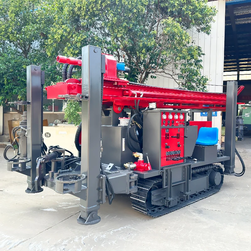 Customized Pneumatic Hydraulic 200 280 Meters Groundwater Borehole Crawler Mounted Water Well Drilling Rig Machine