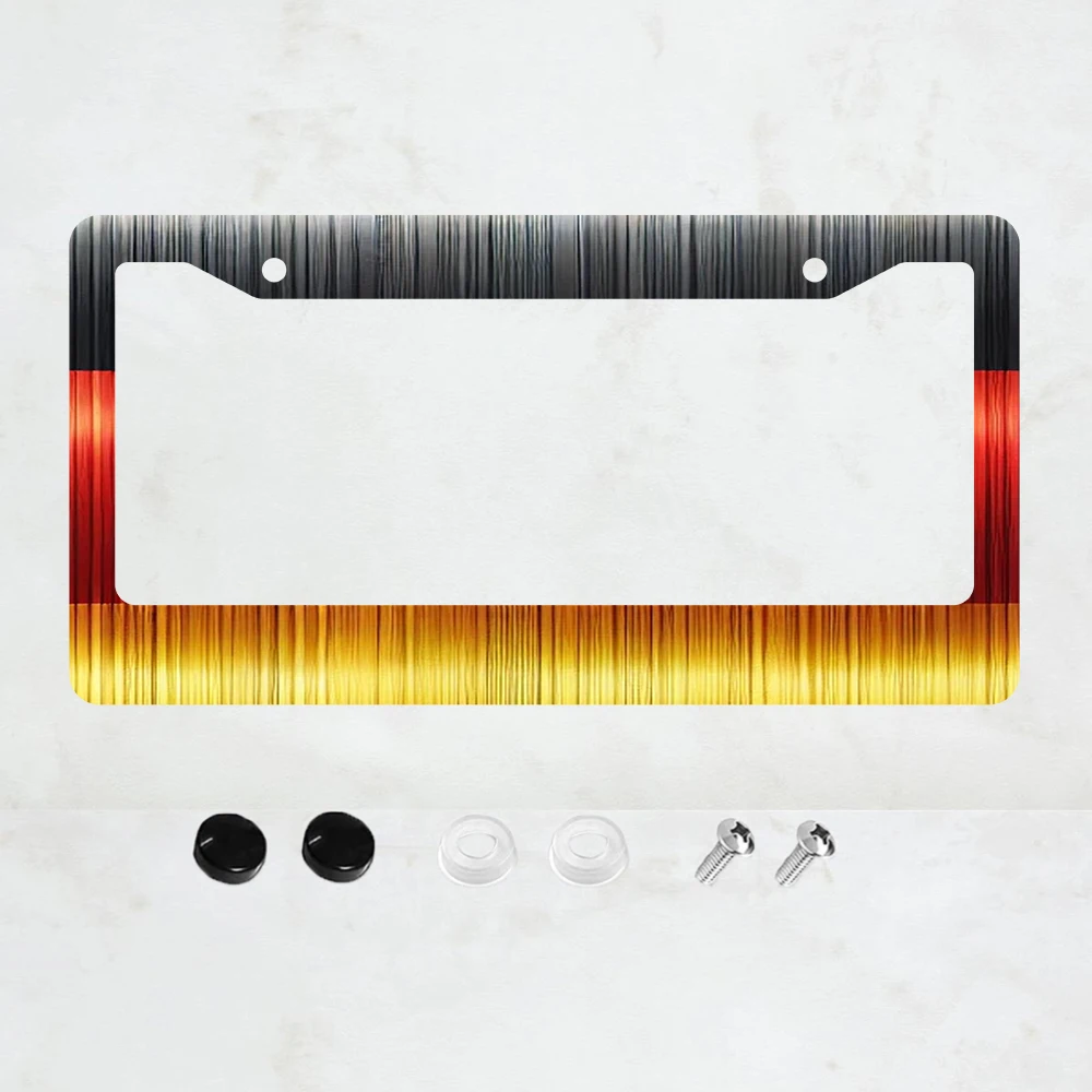 

1 шт. винтажная рамка для номерного знака с немецким флагом, алюминиевая рамка для номерного знака Германии - 6 x 12 дюймов, стандартный размер США, декоративная рамка для автомобиля