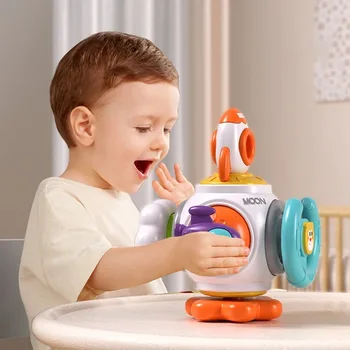 Giocattolo educativo Montessori per l'apprendimento Cubo occupato Scatola di sicurezza per l'allenamento delle abilità pratiche Giocattolo cubo per lo sviluppo delle abilità motorie fini per bambini