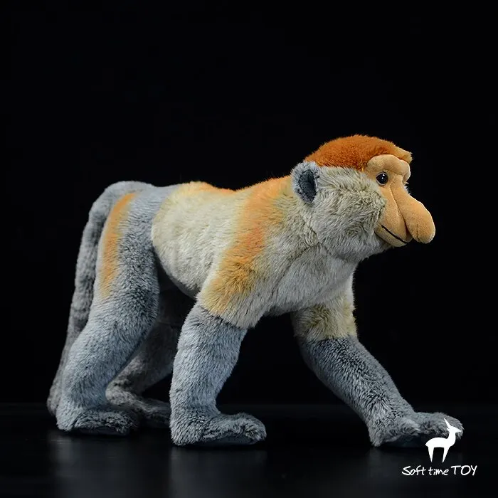 Cute realistic Kalimantan long-nosed monkey monkey stuffed animal Knickknack,nicknack,Small ornaments and miniature models