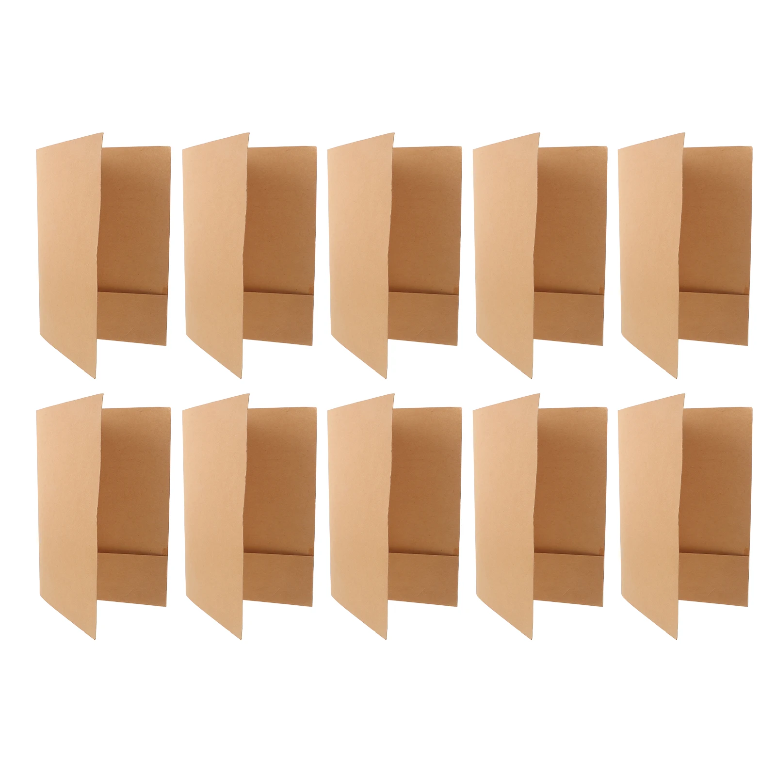 

10pcs File Folders Kraft Paper Document Holders Large Capacity Single Pocket Office School Envelope Bags Travel Organizers